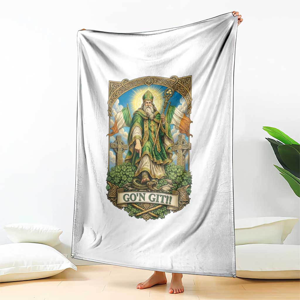 Funny Saint Patrick Go'n Git Snake Throw Blanket St Patricks Day