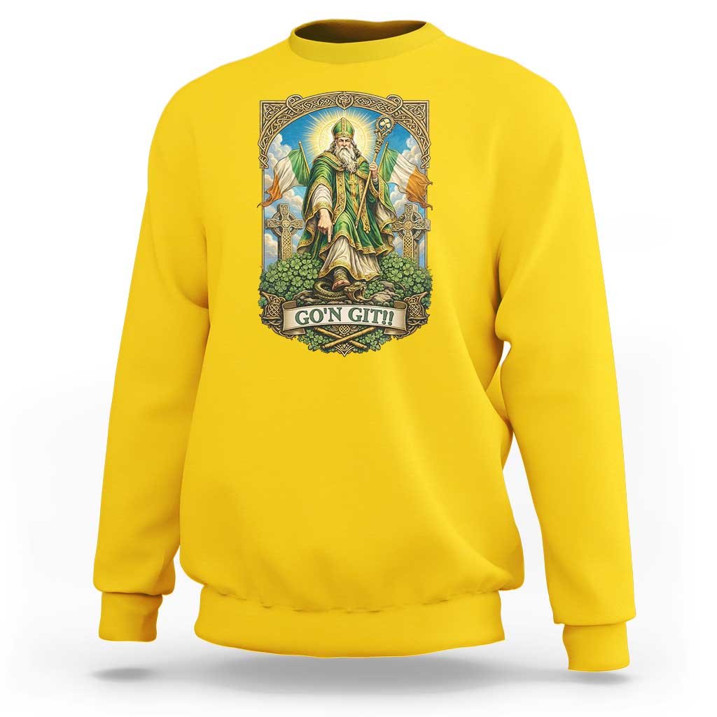 Funny Saint Patrick Go'n Git Snake Sweatshirt St Patricks Day