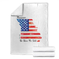The Show Me State Est 1821 Throw Blanket Proud Missourian Gift