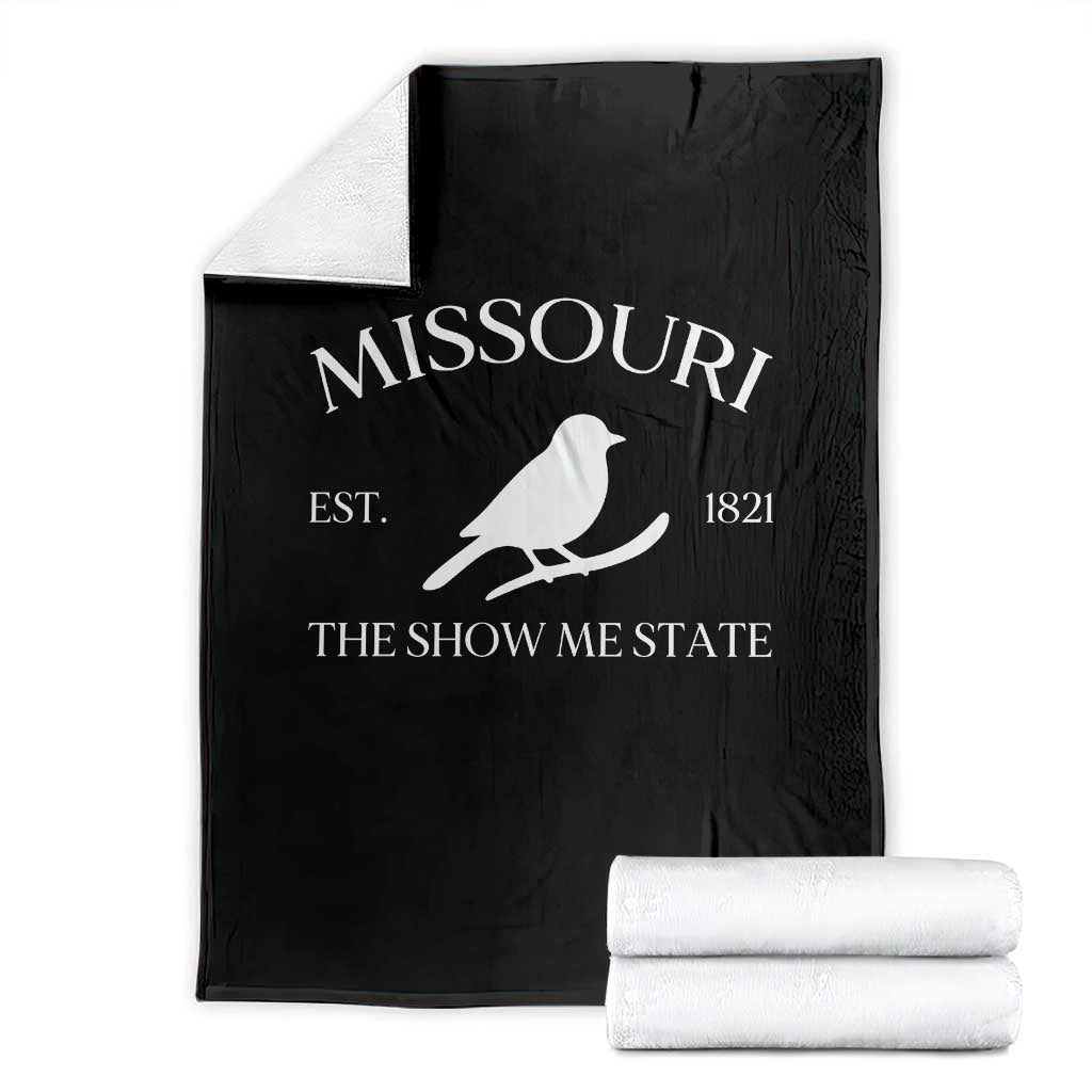 Vintage Blue Bird Missouri Throw Blanket The Show Me State Pride