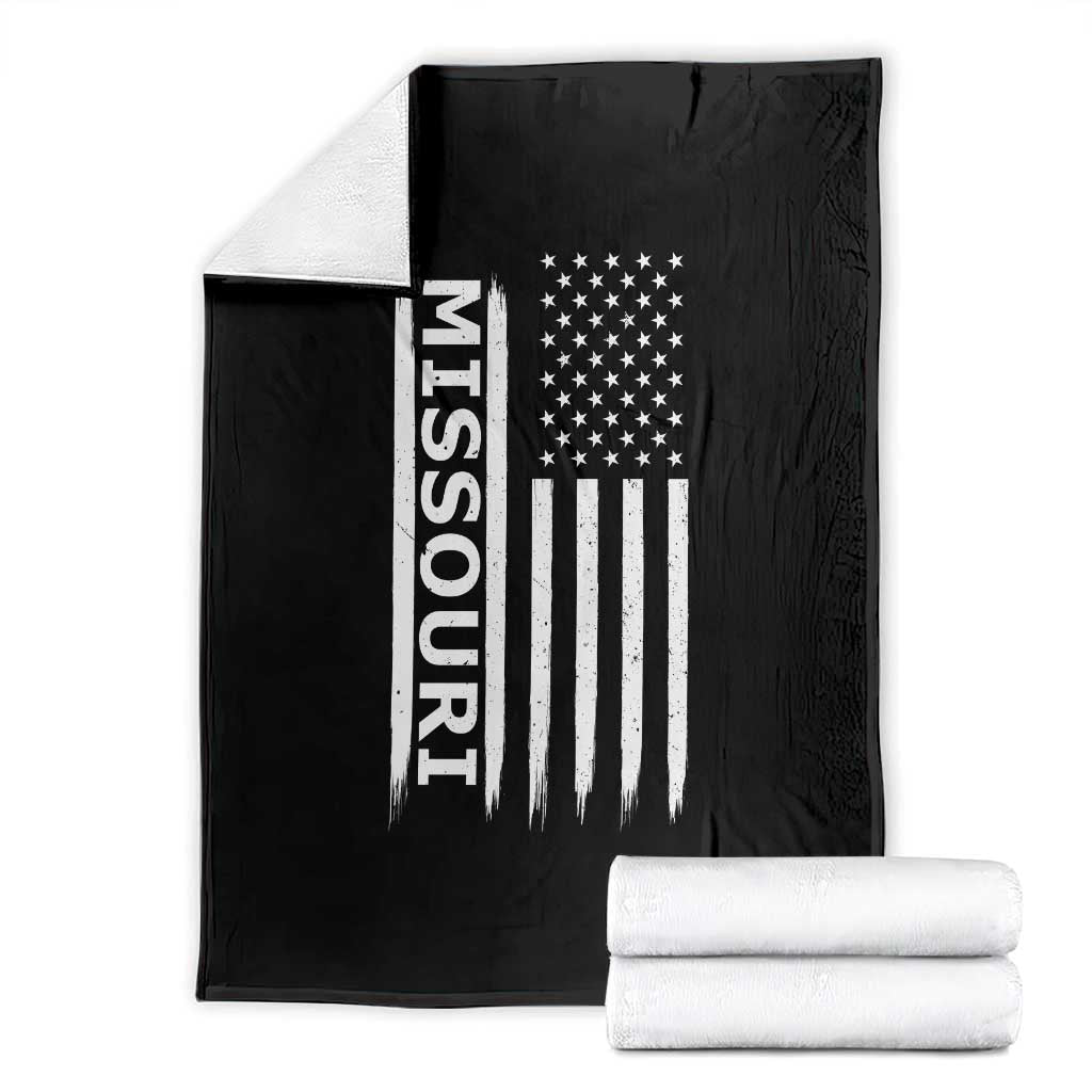 USA Flag Missouri State Pride Throw Blanket Missourian Pride