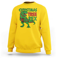 Christmas Dinosaur Sweatshirt Funny Tree Rex Xmas Light - Wonder Print Shop