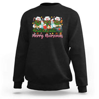 Christmas Nurse Sweatshirt Funny Merry Nursemas Pine Tree - Wonder Print Shop