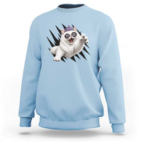 Funny Princess Cat With Featuring Scratch Effect Printed Sweatshirt This Is An Outrage