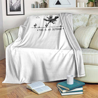 Funny Cat Riding Dinosaur Pixel Retro Throw Blanket This Is An Outrage