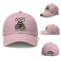 Funny Black Cat Bookworm Gift Baseball Cap Oops I Bought More Books