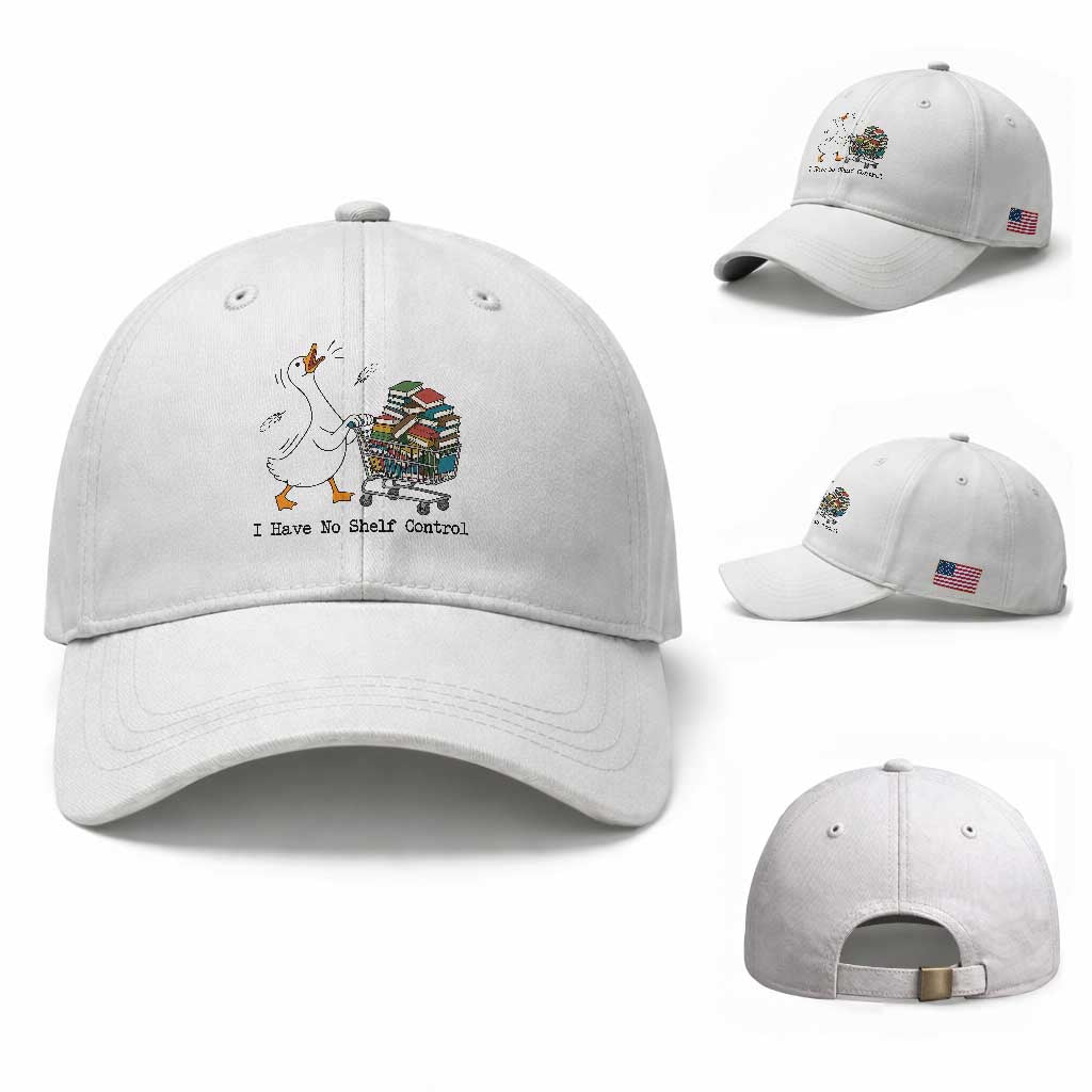 Funny Goose Book Lover Baseball Cap I Have No Shelf Control