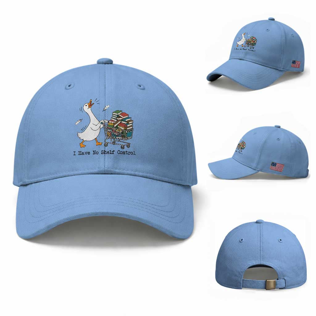 Funny Goose Book Lover Baseball Cap I Have No Shelf Control