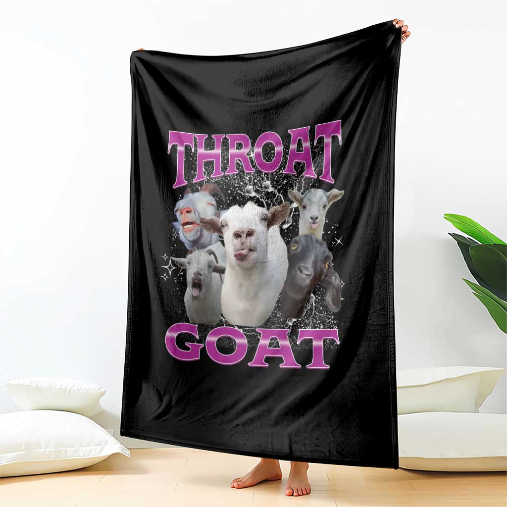 Funny Dirty Humor Throw Blanket Throat Goat - Wonder Print Shop