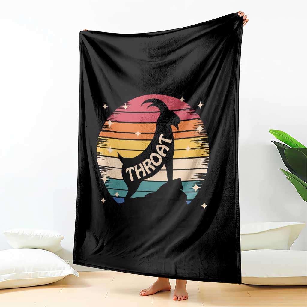 Raunchy Humor Throw Blanket Throat Goat Meme Gift - Wonder Print Shop