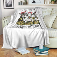 I Am The Crazy Goat Lady Throw Blanket Goat Lady Gift - Wonder Print Shop