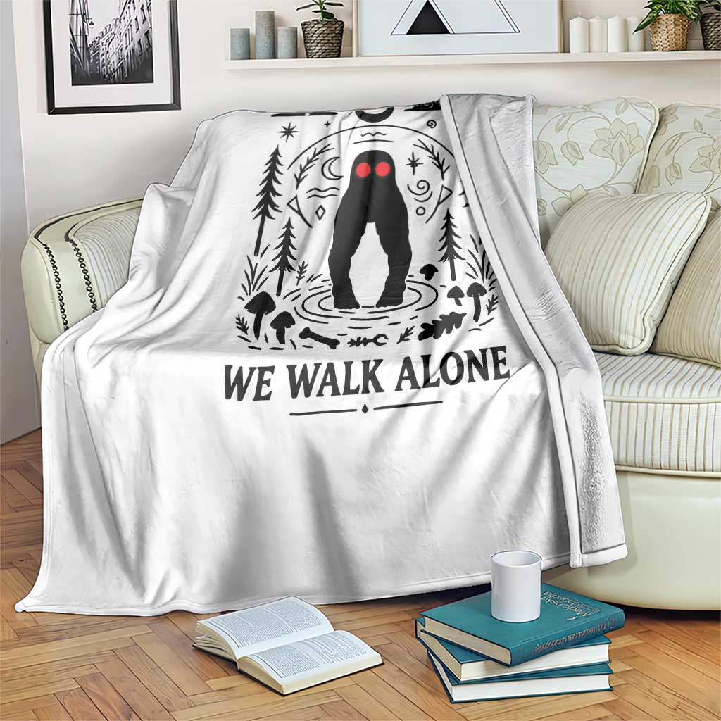 We Walk Alone Fresno Nightcrawler Throw Blanket California Cryptid Hunter - Wonder Print Shop