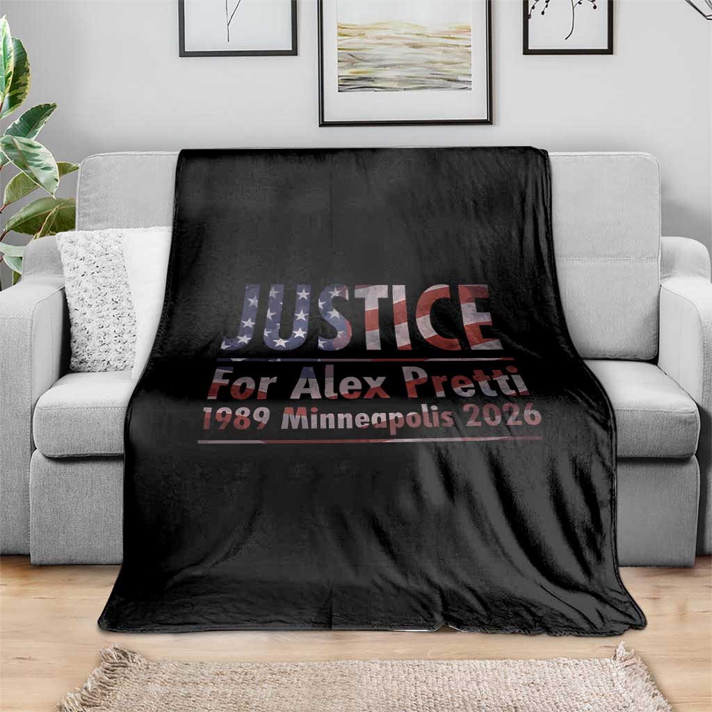 Justice For Alex Pretti Throw Blanket Minneapolis MN Tribute Gift