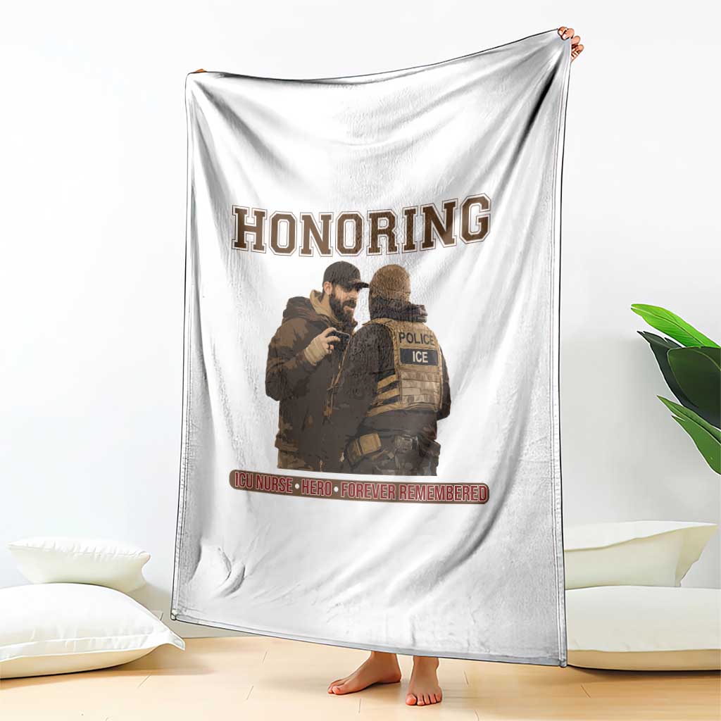 Honoring Alex Pretti ICU Nurse Tribute Support Gift Throw Blanket