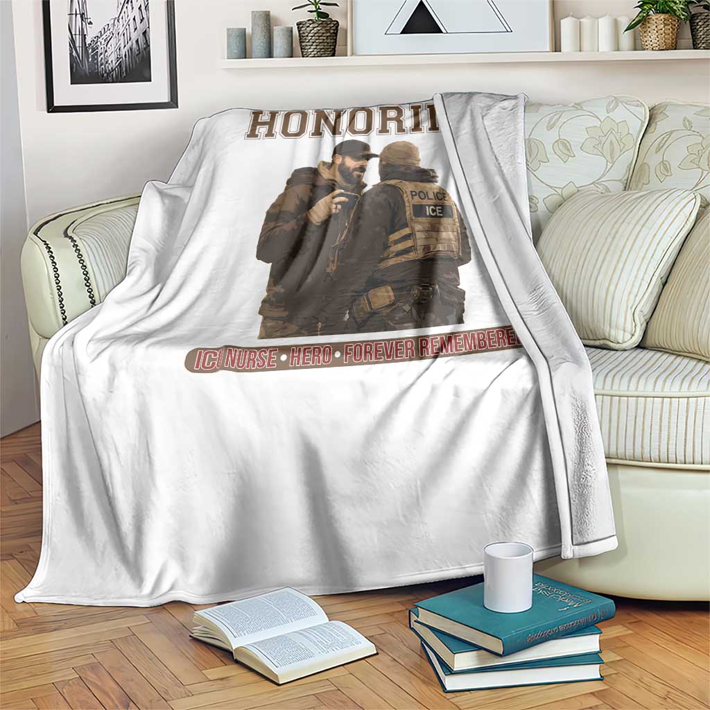 Honoring Alex Pretti ICU Nurse Tribute Support Gift Throw Blanket