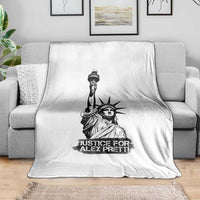 Justice For Alex Pretti Throw Blanket Statue Of Liberty Support Gift