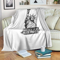 Justice For Alex Pretti Throw Blanket Statue Of Liberty Support Gift