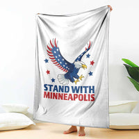 Stand With Minneapolis Throw Blanket American Eagle Protest Gift