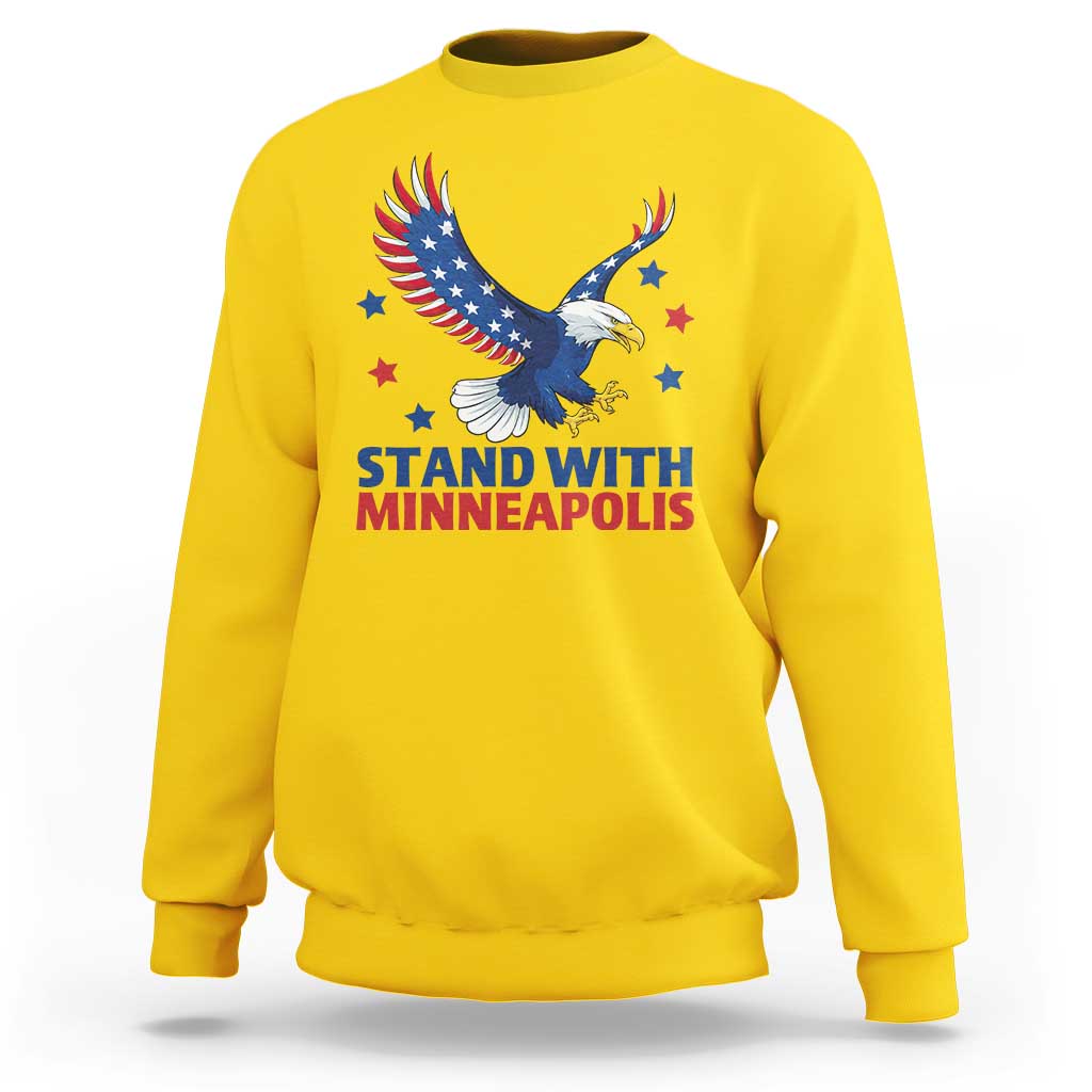 Stand With Minneapolis Sweatshirt American Eagle Protest Gift