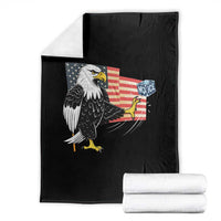 Solidarity With Minneapolis Throw Blanket American Eagle No Ice Please Support
