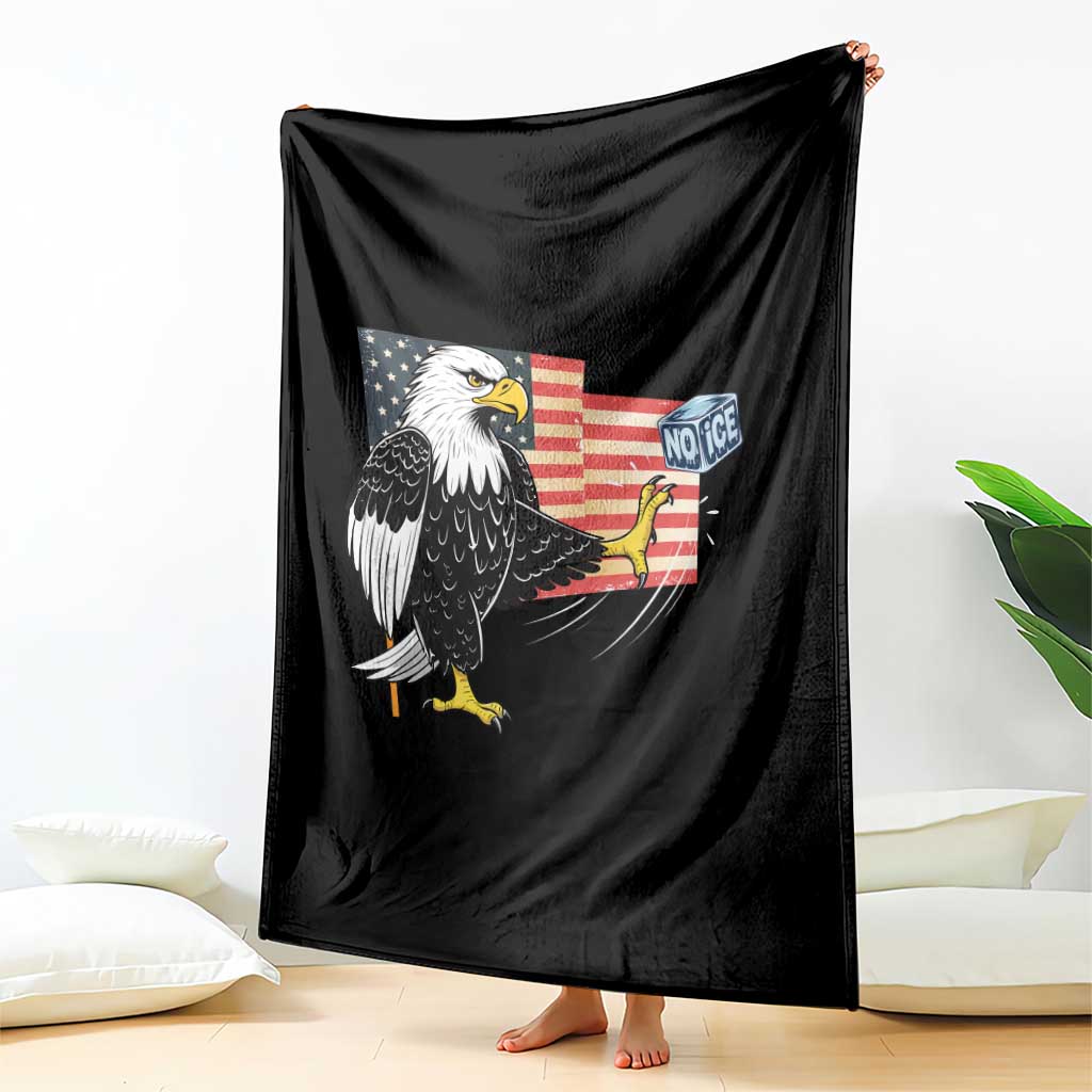 Solidarity With Minneapolis Throw Blanket American Eagle No Ice Please Support