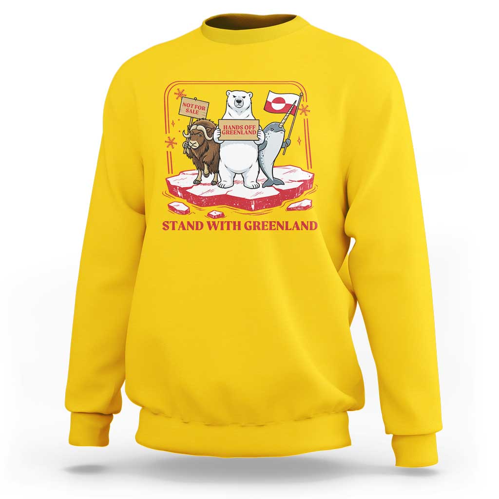 Hands Off Greenland Sweatshirt Support Greenlander Gift