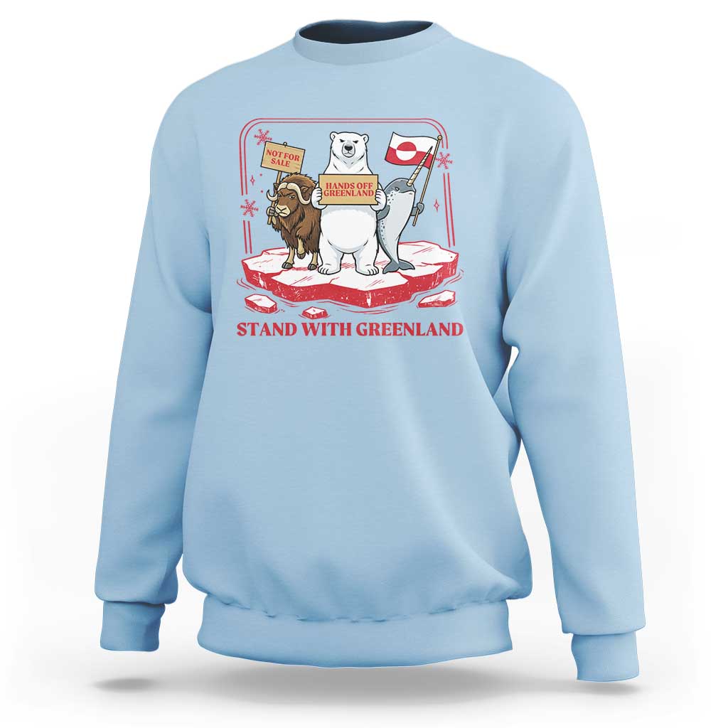 Hands Off Greenland Sweatshirt Support Greenlander Gift