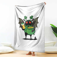 Funny Mothman Throw Blanket St Patricks Day Cryptid Gift