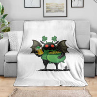 Funny Mothman Throw Blanket St Patricks Day Cryptid Gift