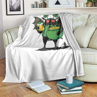 Funny Mothman Throw Blanket St Patricks Day Cryptid Gift
