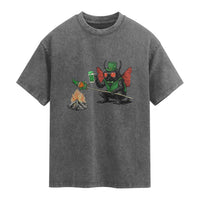 Funny Cryptid Mothman Washed Cotton T-Shirt St Patricks Day Gift