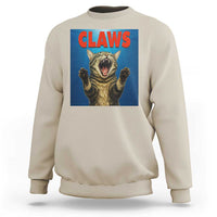 Funny Claws Cat Sweatshirt Horror Movie Parody - Wonder Print Shop