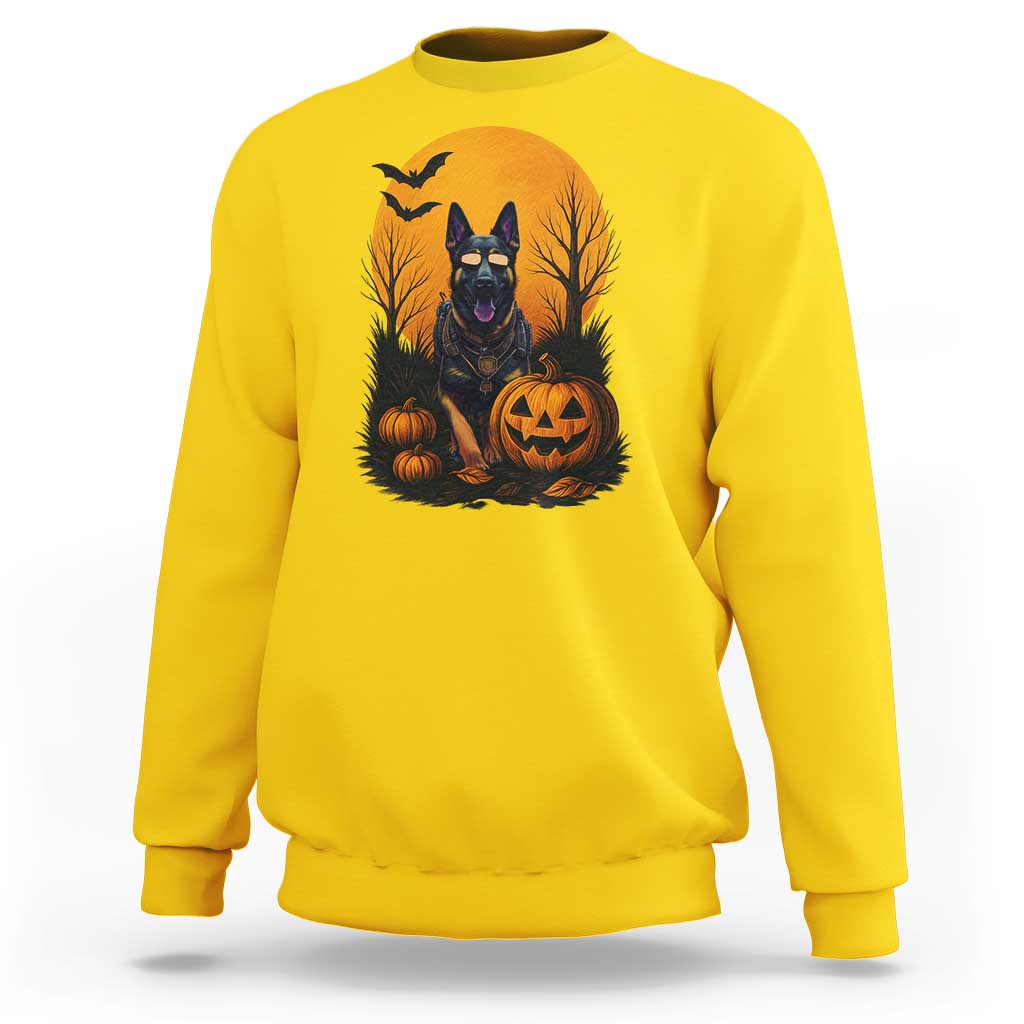 Cool German Shepherd Police Dog Celebrate Halloween Sweatshirt - Wonder Print Shop