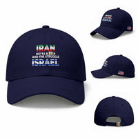 Funny Geopolitical Satire Iran Outta Beer Israel Struggle Baseball Cap