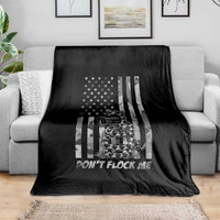 Rattlesnake Surveillance Camera US Flag Camo Graphic Throw Blanket Dont Flock Me