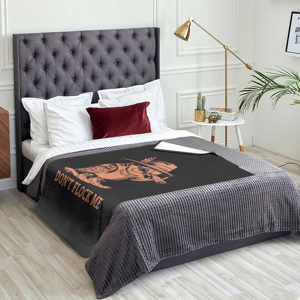 Funny Bird Watching Detective Birdwatcher Throw Blanket Dont Flock Me