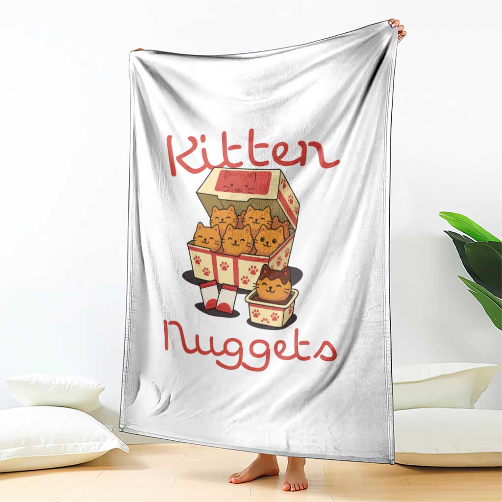Kitten Nuggets Throw Blanket Funny Cat Lover Gift - Wonder Print Shop