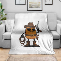 Cowboy Chicken Nugget Throw Blanket Funny Food Gift - Wonder Print Shop