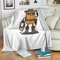Cowboy Chicken Nugget Throw Blanket Funny Food Gift - Wonder Print Shop