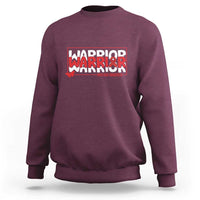HIV Awareness Warrior Sweatshirt Red Ribbon Fighter Gift - Wonder Print Shop