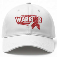 HIV Awareness Warrior Baseball Cap Red Ribbon Support Gift