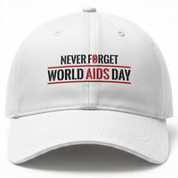 World AIDS Day Never Forget Baseball Cap Red Ribbon Support Gift