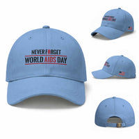 World AIDS Day Never Forget Baseball Cap Red Ribbon Support Gift