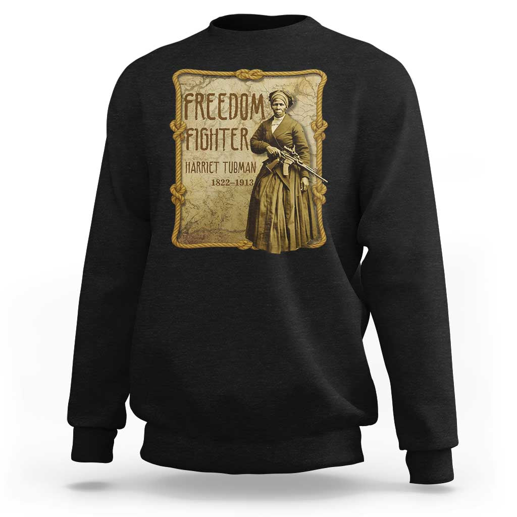 Harriet Tubman Freedom Fighter Sweatshirt Feminist History Gift - Wonder Print Shop