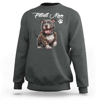Pitbull Mom Sweatshirt Cute Pitbull Puppy Dog Lovers - Wonder Print Shop