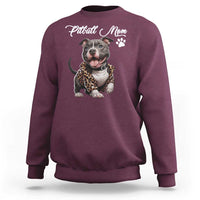 Pitbull Mom Sweatshirt Cute Pitbull Puppy Dog Lovers - Wonder Print Shop