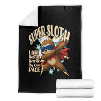 Super Sloth I Will Rescue You Throw Blanket Funny Sloth Lover Gift - Wonder Print Shop