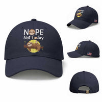Nope Not Today Baseball Cap Funny Sloth Lover Gift