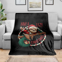 Have A Lazy Christmas Throw Blanket Cute Xmas Sloth - Wonder Print Shop