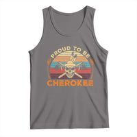 Cherokee Heritage Pride Tank Top Vintage Native American Warrior Skull